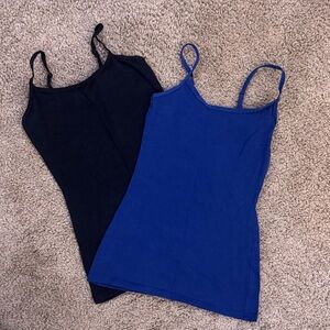 Planet Gold Blue and Black Fitted Camisole Tank Top Bundle